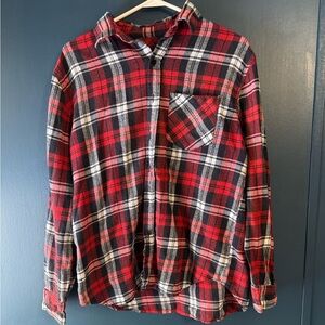 Red Plaid Flannel Shirt